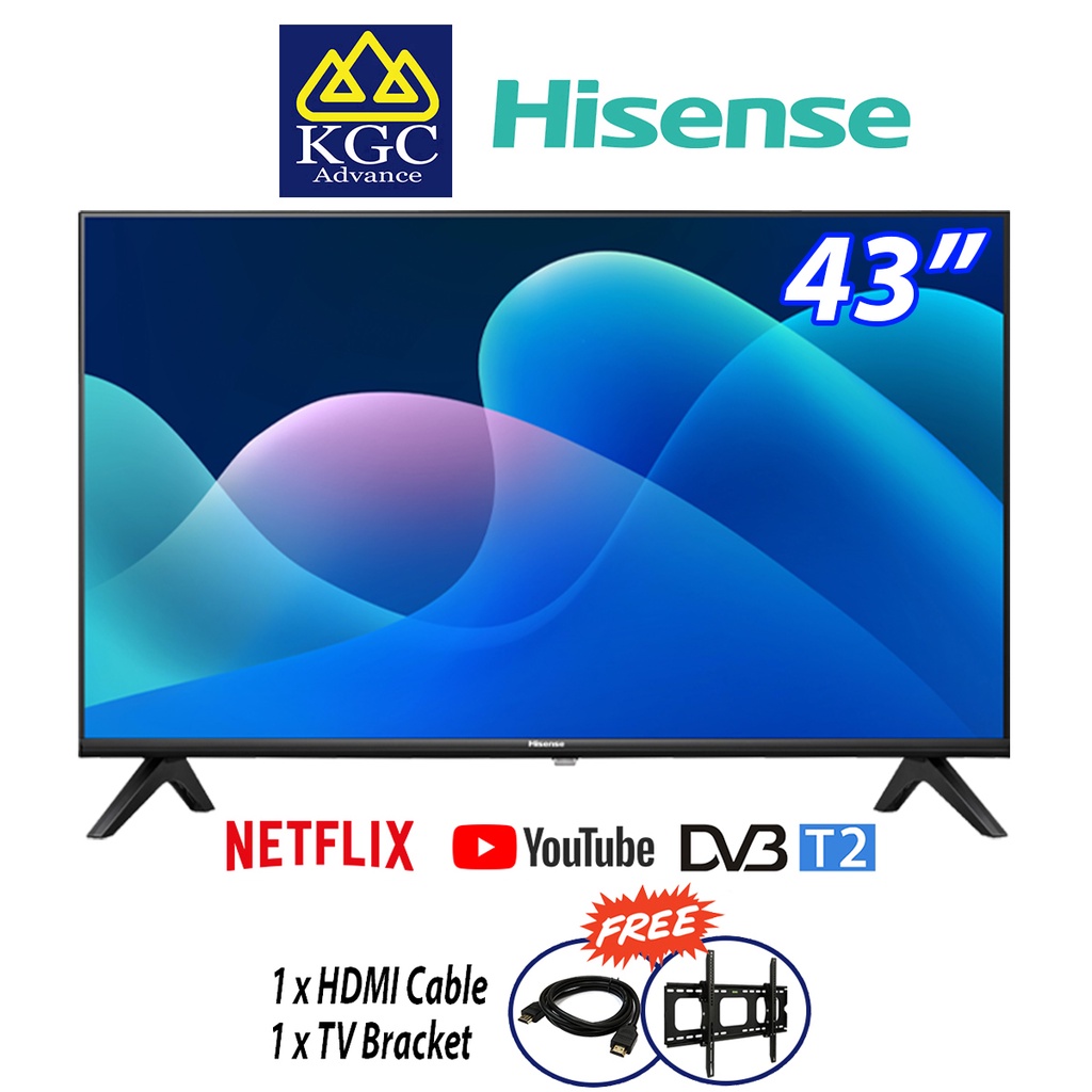Hisense Full HD Smart LED TV (43") [Free Bracket + HDMI Cable] 43A4000H