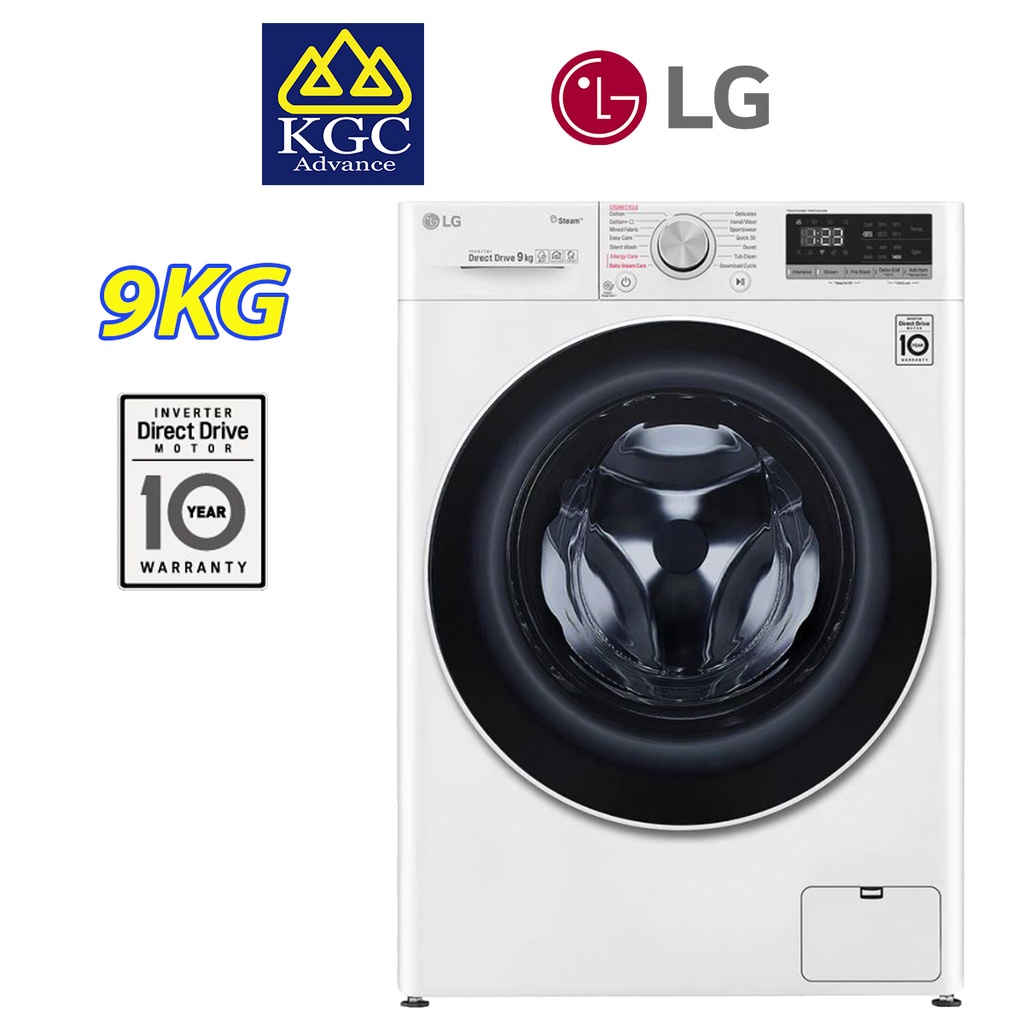 LG Front Load with AI Direct Drive,Steam (9kg) FV1409S4W [TnG Redemption]