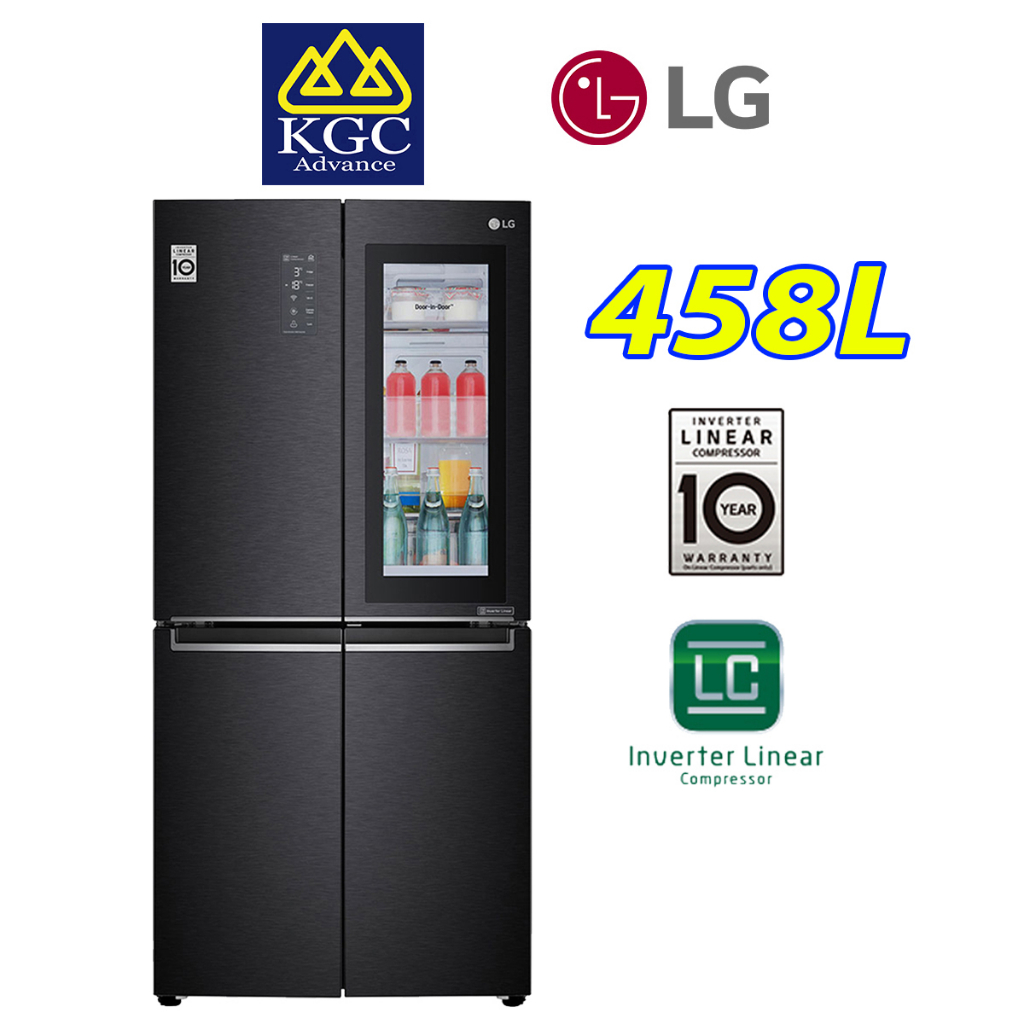 LG Slim French Door Refrigerator with Insta View Door-in-Door (458L) GC-Q22FTQKL
