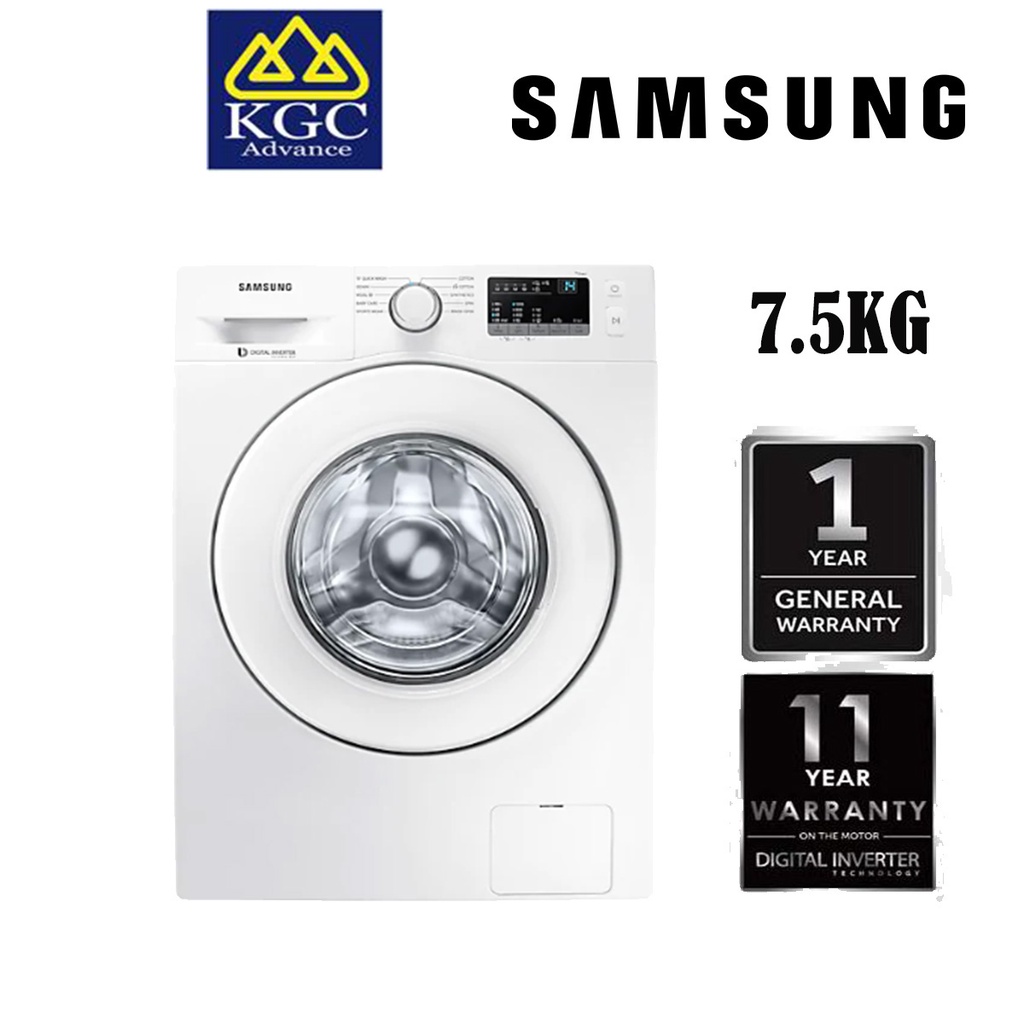 Samsung Front Load Washer with Digital Inverter (7.5kg) WW75J3230KW/FQ