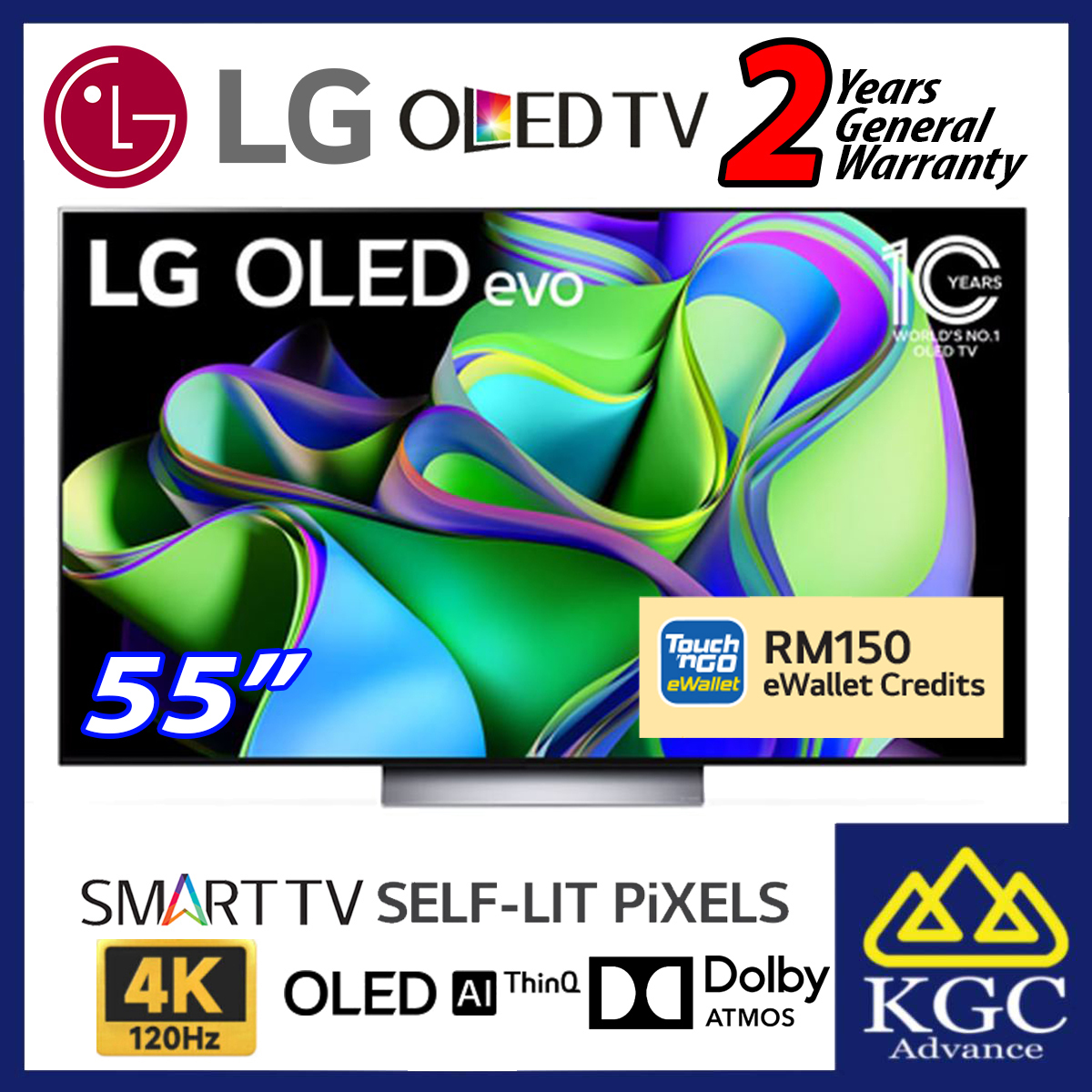 LG 55 OLED55C3PSA OLED evo C3 120Hz Dolby Vision & HDR10 4K UHD Smart TV -  Khin Guan Corporation