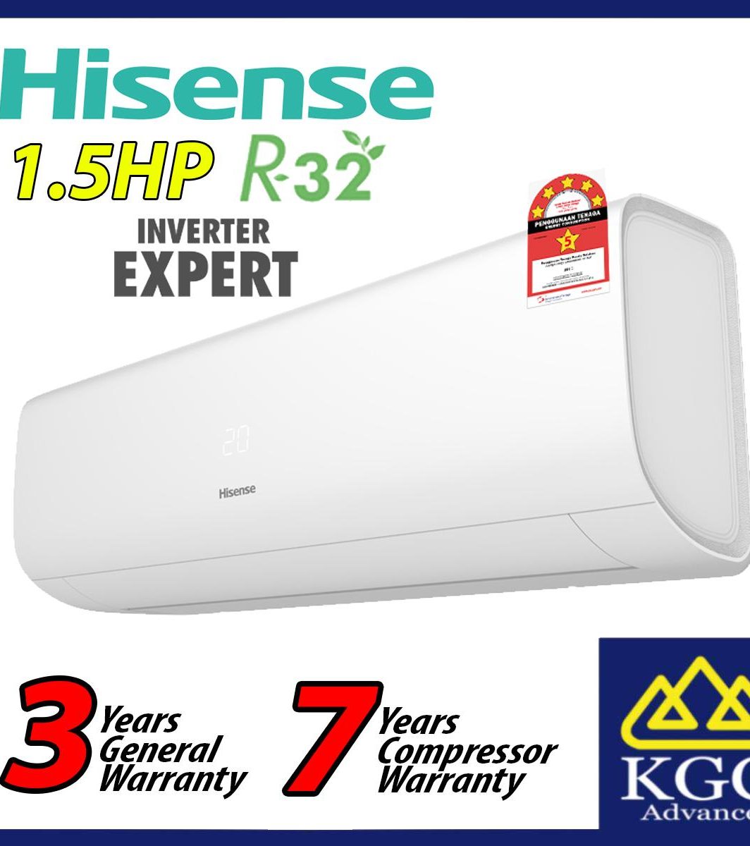 Hisense Aircond 1.5HP R32 Inverter Air Conditioner AI13TUGS 5 STARS