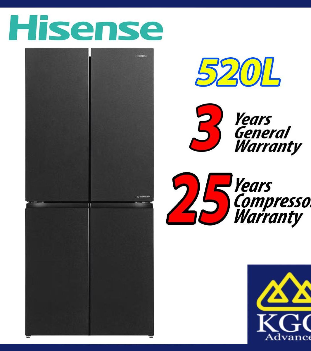 Hisense 520L 4 Door Inverter Refrigerator RQ555N4ABN Fridge