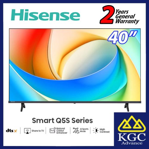 Hisense 40" Full HD 2K Quantum Dot Colour | Dolby Audio | AI Sport Mode QLED Smart TV 40Q5S