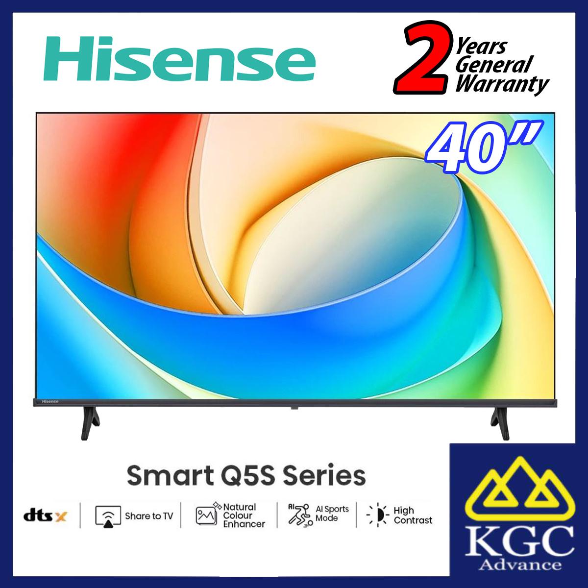 Hisense 40" Full HD 2K Quantum Dot Colour | Dolby Audio | AI Sport Mode QLED Smart TV 40Q5S