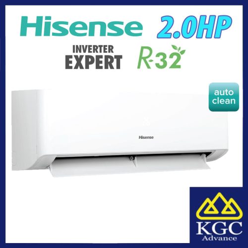 Hisense 2.0HP R32 Inverter Air Conditioner AI20KAGS Aircond Super Quiet LED Display Auto Clean Function