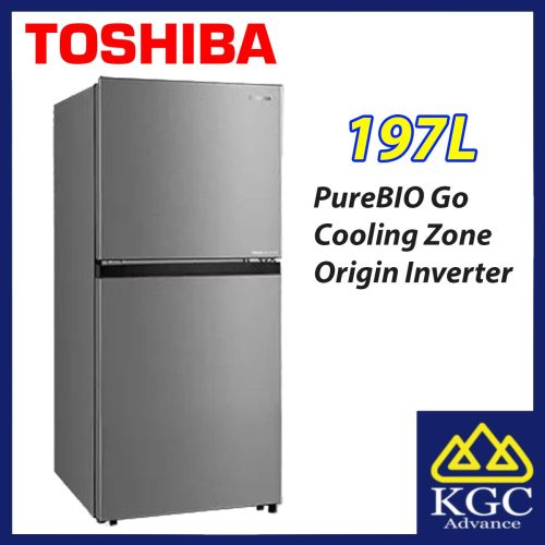 Toshiba 2 Doors Inverter Fridge 197L GR-RT236WE-PMY(57)