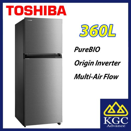 Toshiba 360L Fridge ureBIO Origin Inverter Multi-Air Flow GR-RT412WE-PMY(58) Refrigerator