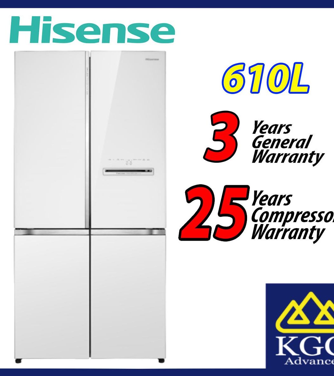 Hisense 610L 4 Door Inverter Peti Sejuk Fridge RQ660N4AWUC1 Refrigerator