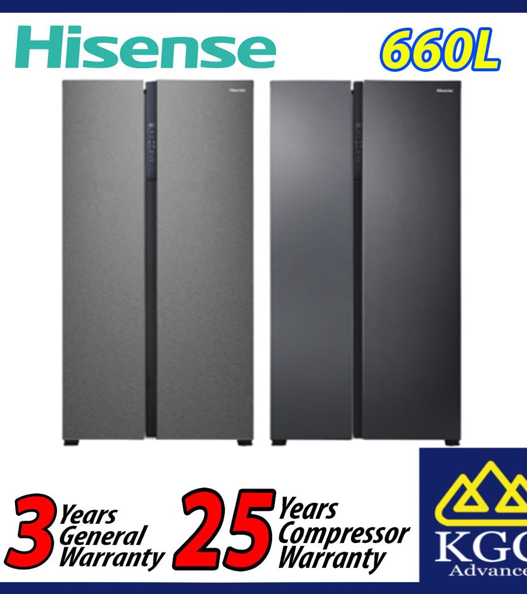 Hisense 660L Side by Side Inverter Fridge RS708N4ASN1 / RS708N4ABN1 Refrigerator