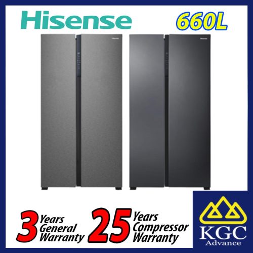 Hisense 660L Side by Side Inverter Fridge RS708N4ASN1 / RS708N4ABN1 Refrigerator