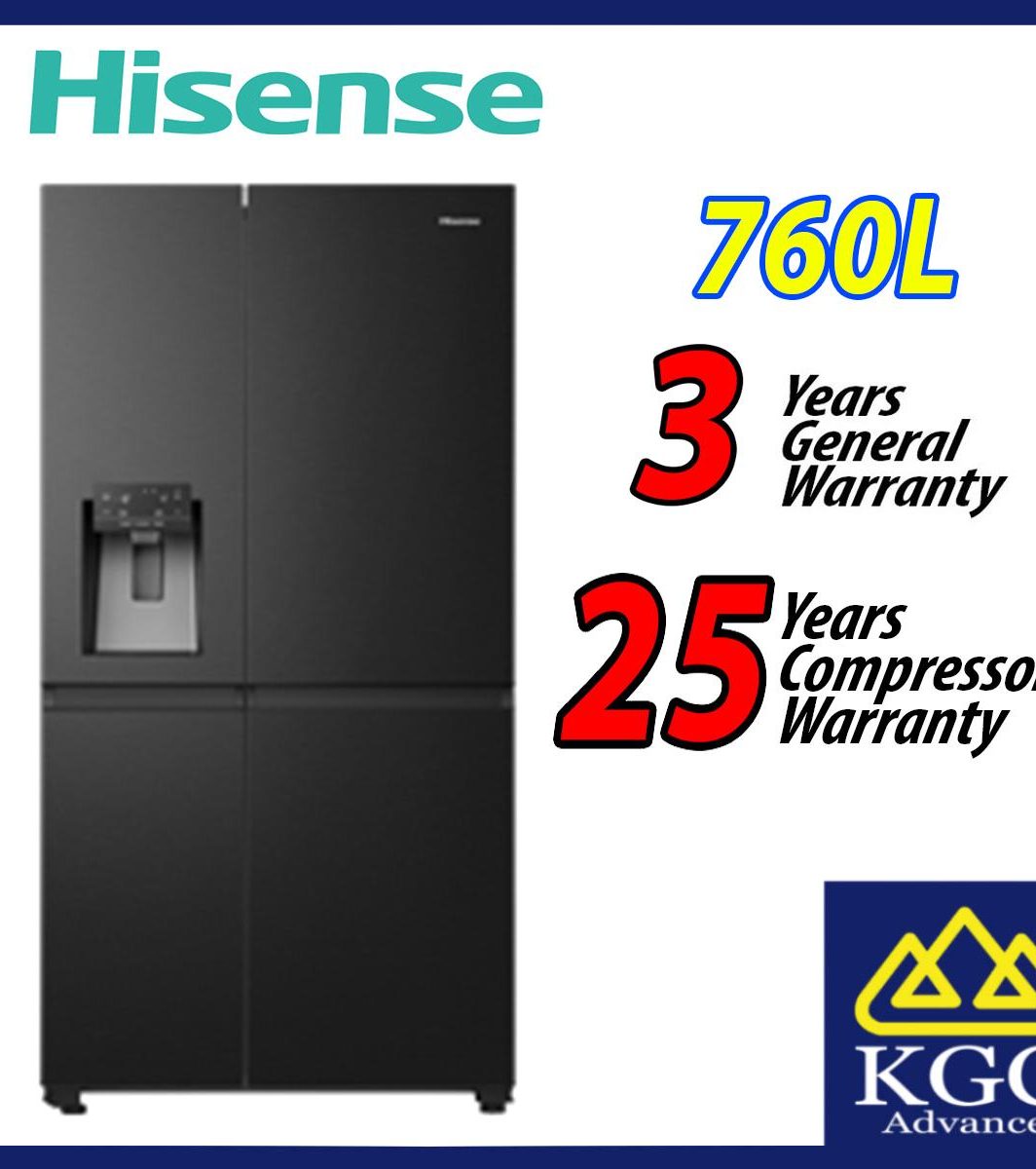 Hisense 760L Side by Side Inverter Fridge RS822N4ABVI2 Refrigerator