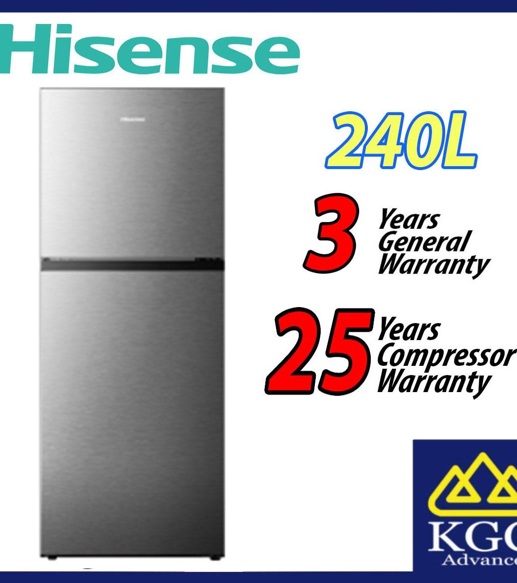 Hisense 240L 2 Door Inverter Fridge Refrigerator RT306N4ABN1