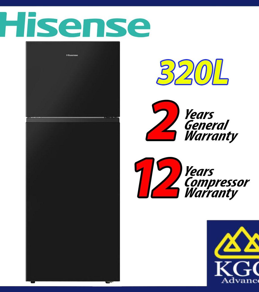 Hisense 320L 2 Door Fridge Inverter Refrigerator RT328N4ABN1