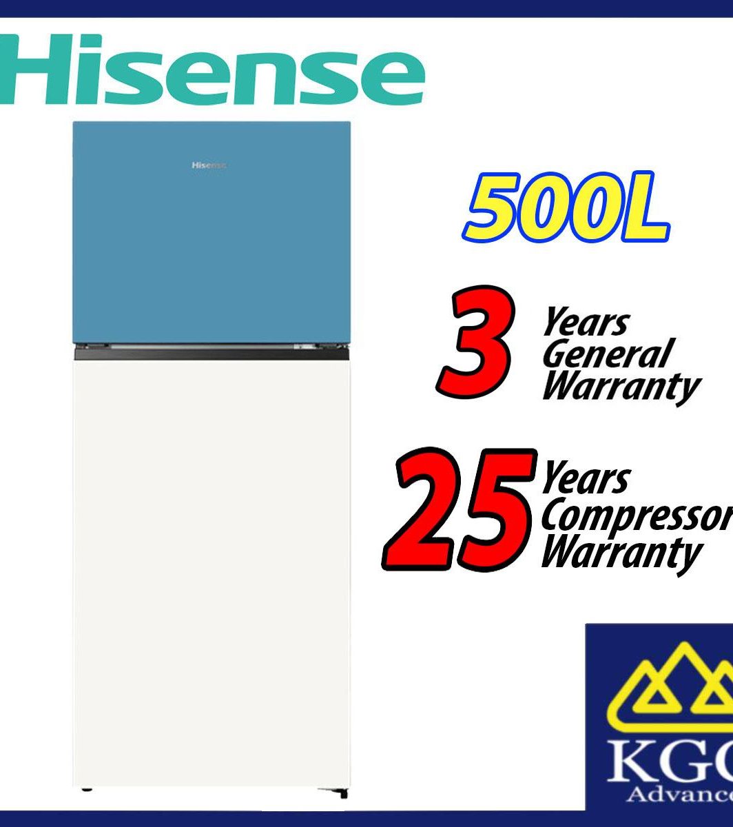 Hisense 500L 2 Door Fridge Inverter Refrigerator RT549N4AW-MBU2