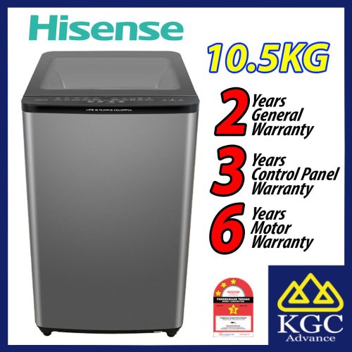 Hisense 10.5KG Top Load Washer WT105GE30 Washing Machine