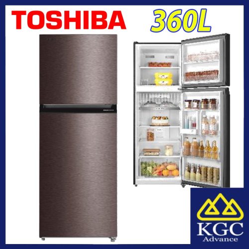 Toshiba 360L Fridge GR-RT416WE-PMY 2 Door Inverter Refrigerator Satin Gray