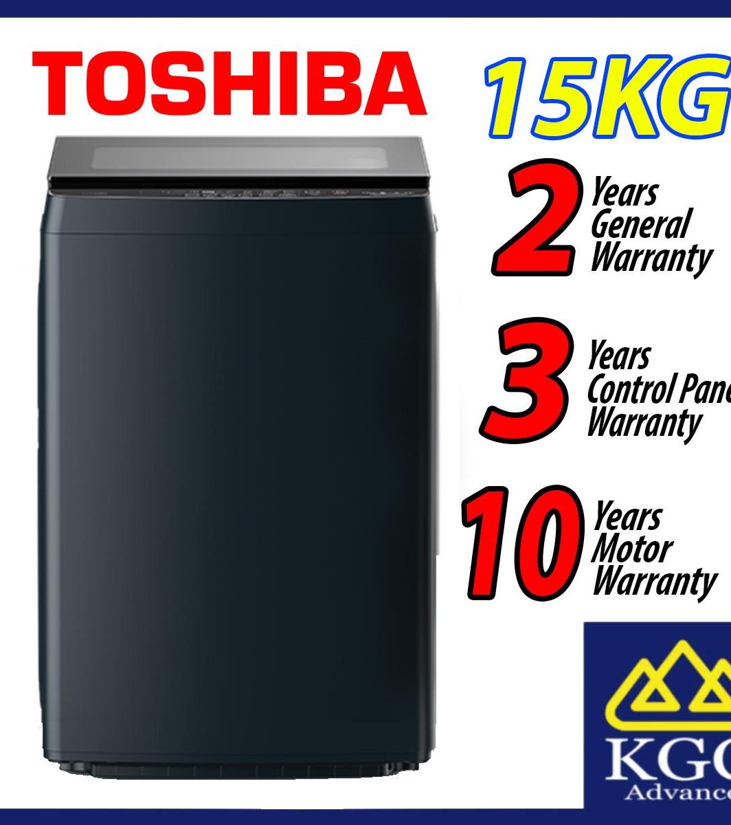 Toshiba AWT08DU1600LM(MK) 15KG UFB GREATWAVES WASHER Cleaning Matters Inverter Washing Machine Mesin Basuh