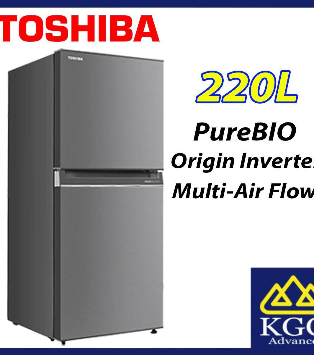 Toshiba 220L Fridge 2-Doors Inverter Refrigerator GR-RT230WE-PMY(SS)