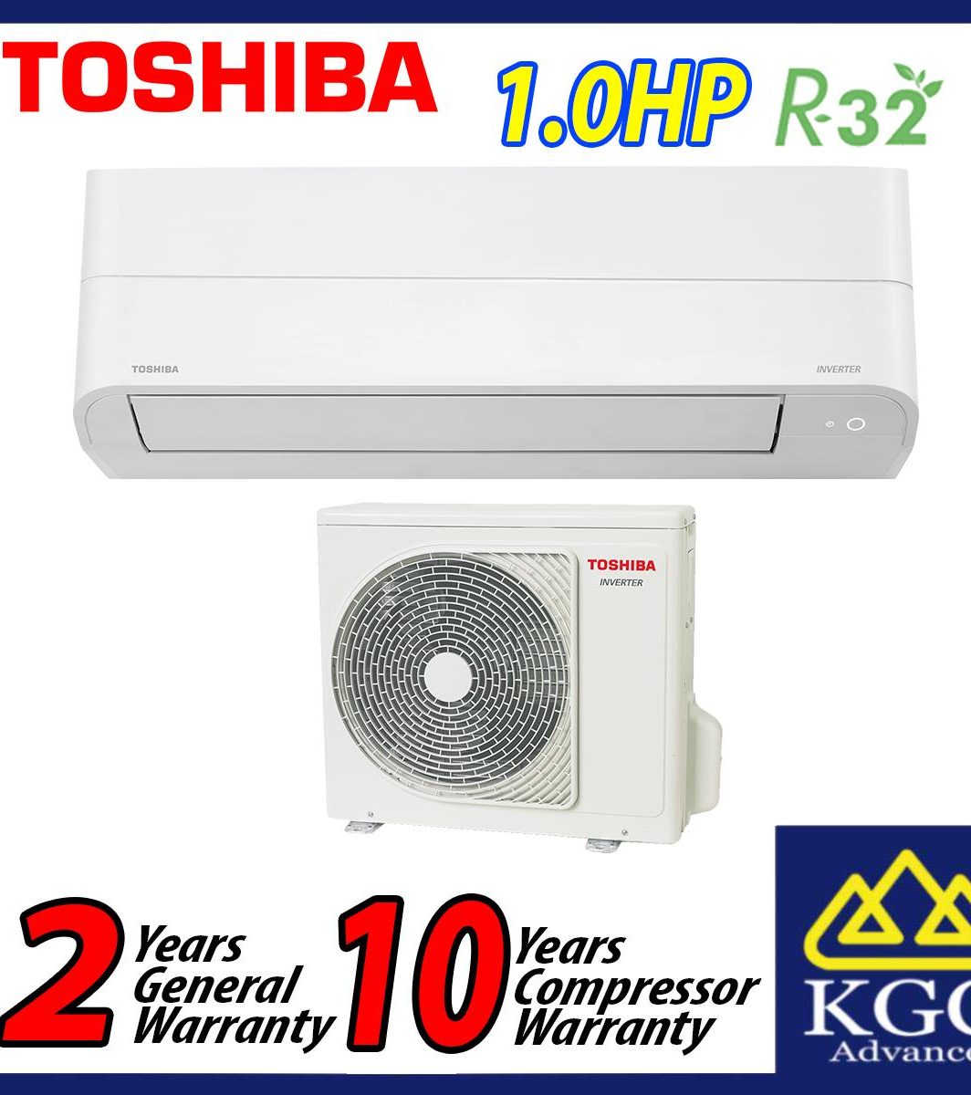 Toshiba 1.0HP / 1.5HP Inverter R32 Air Conditioner RAS-H10B2KCV2G-M / RAS-H13B2KCV2G-M