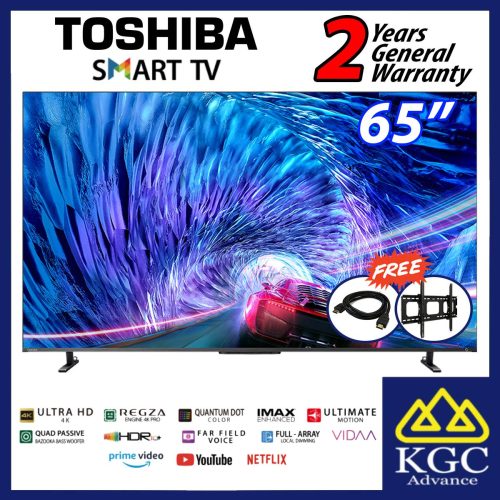 Toshiba 65" Quantum 4K 144Hz Direct LED Gaming Smart TV Televisyen 65Z670MP