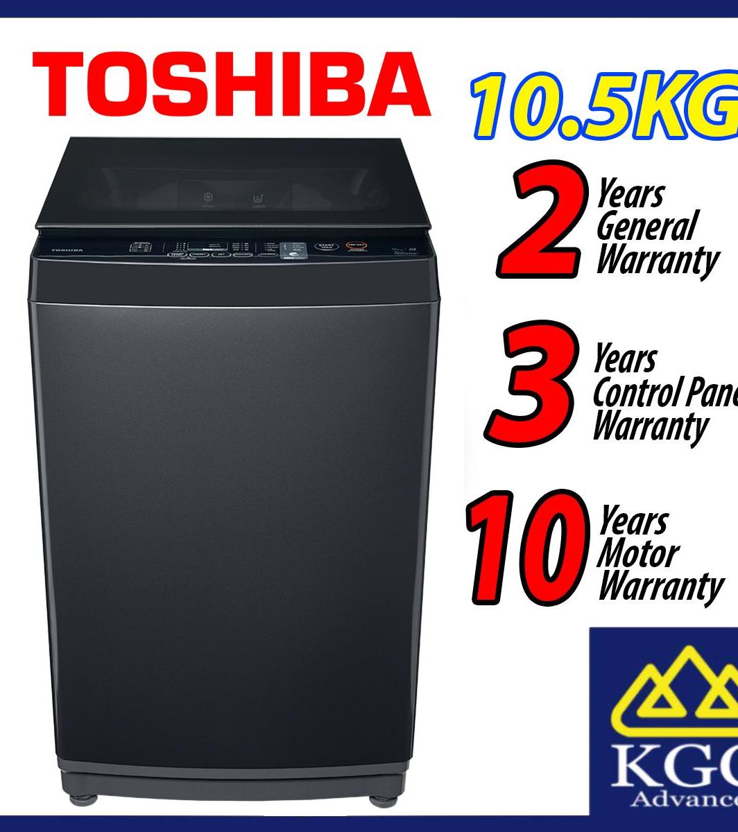 Toshiba AW-DM1150PM(SG) 10.5KG TOP LOAD WASHER Mesin Basuh Cleaning Matters Inverter Washing Machine