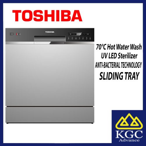 Toshiba Counter Top Dishwasher DW-08T1(S)-MY 8 Place Setting With UV Anti Bacterial Filter DW-08T1