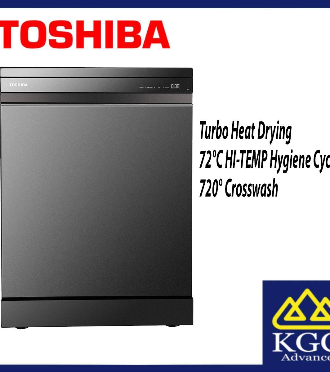 Toshiba DW-15F6(G)-MY FREE STANDING 15 PLACES SETTINGS DISHWASHER