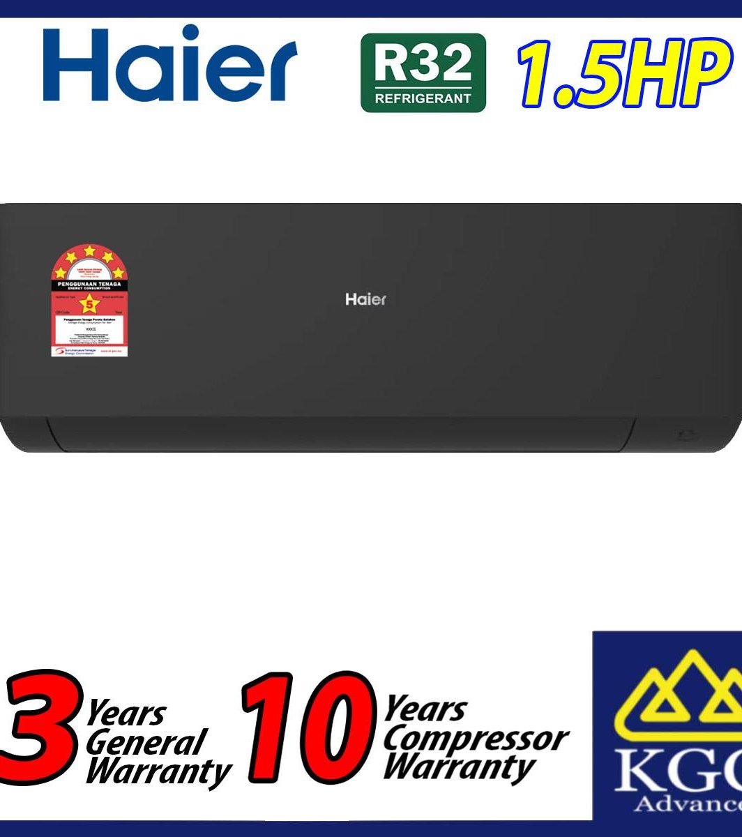 Haier 1.5HP R32 Inverter Air Conditioner UV Cool AI Premium Series Aircond HS-13VXA06