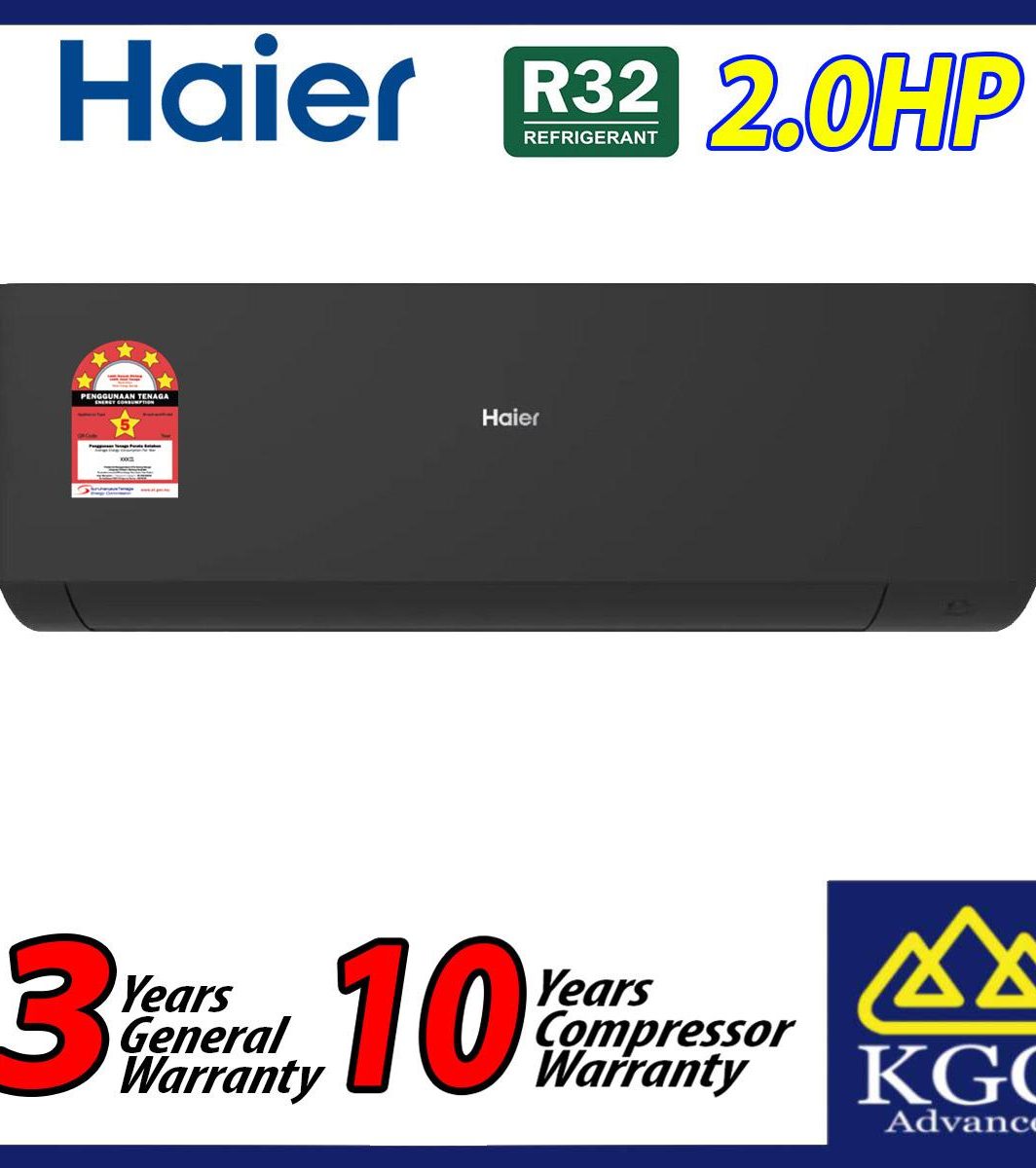 Haier 2.0HP R32 Inverter Air Conditioner UV Cool AI Premium Series Aircond HS-19VXA06