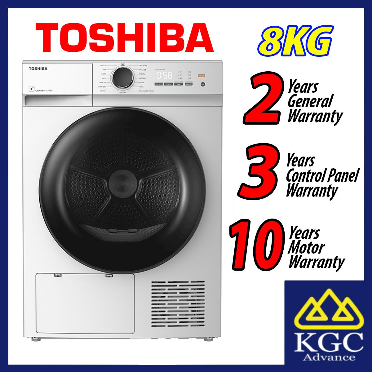 Toshiba 8KG Front Load HEAT PUMP TUMBLE DRYER TD-E80BT21HWM (WW)