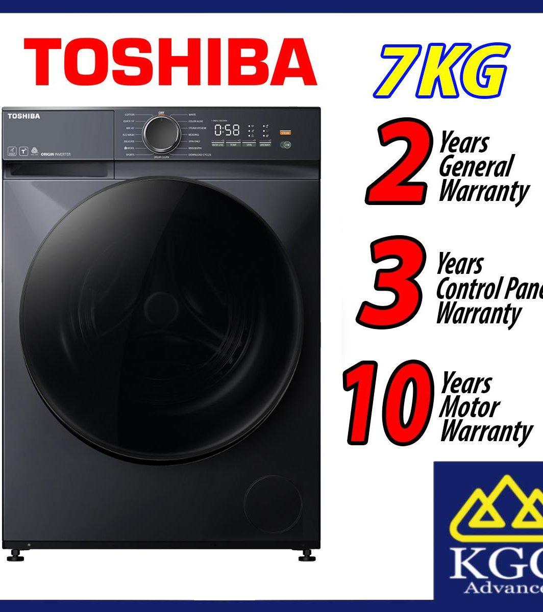 TOSHIBA 7KG TW-T21BU80UWM (MG) FRONT LOAD WASHER AROMA+ Matters Washing Machine Mesin Basuh