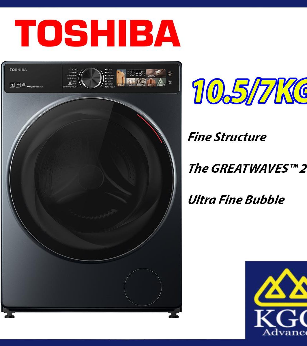 TOSHIBA 10.5/7.0KG TWD-T25BZU115MWM(MG) WASHER DRYER SENSEDOSE Matters