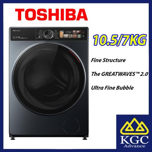 TOSHIBA 10.5/7.0KG TWD-T25BZU115MWM(MG) WASHER DRYER SENSEDOSE Matters